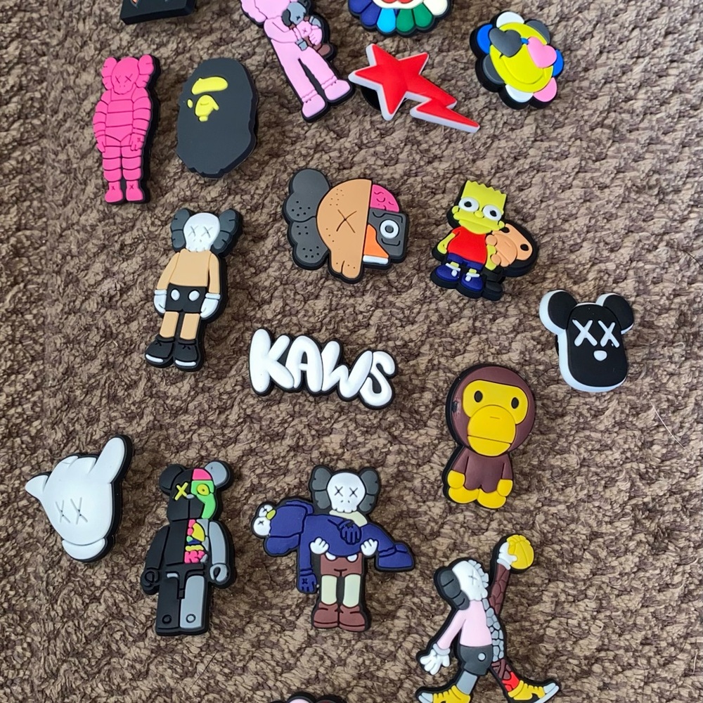22PC KAWS themed croc charms